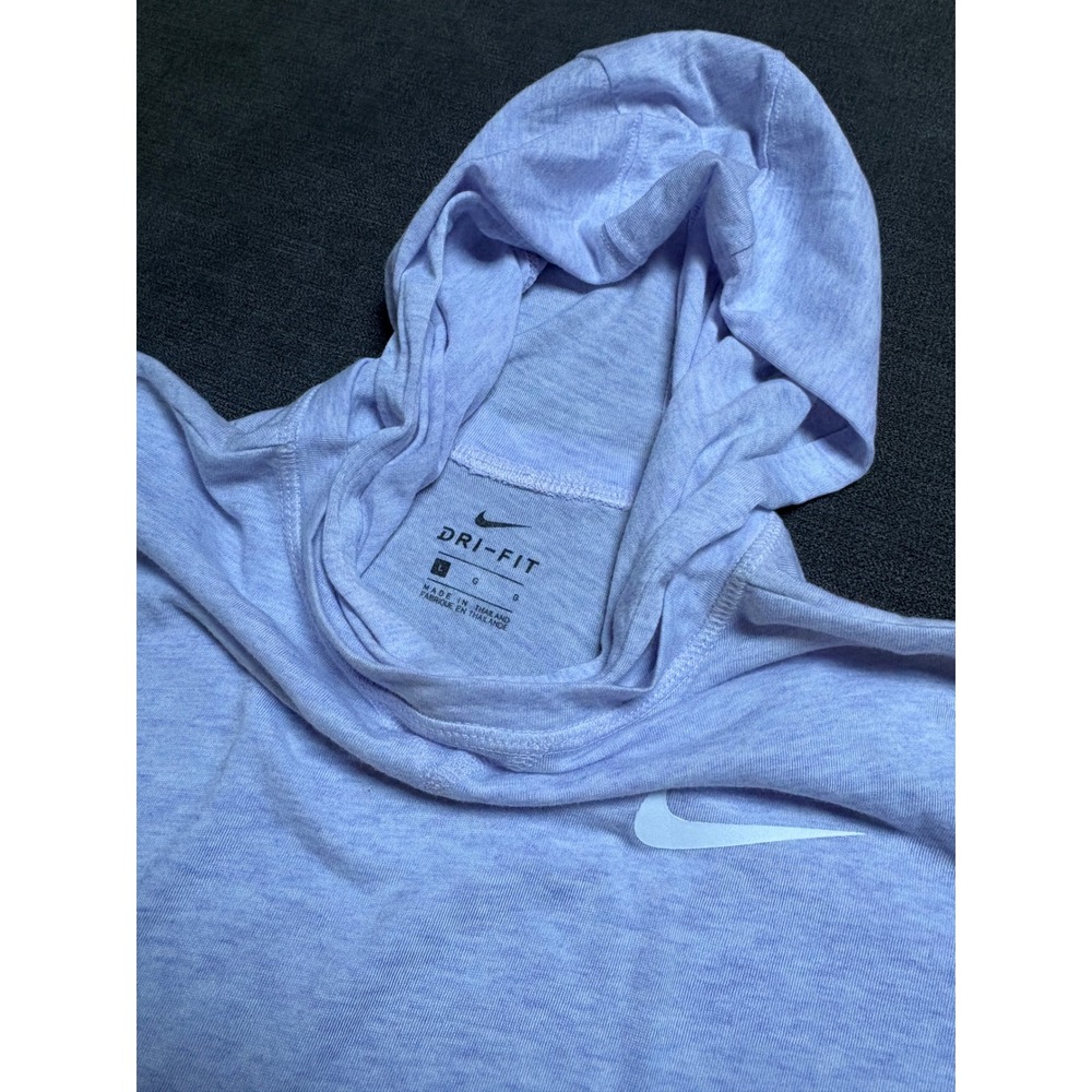 Nike Dri-FIT Hooded Performance Top Girls Large Heather Lavender Pullover